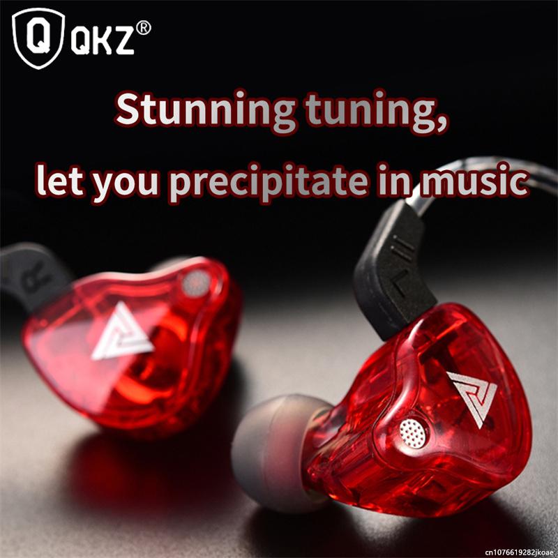 3.5MM Headset Music Earbuds In Ear With Mic Original QKZ AK6 Copper Driver Earphones HiFi Subwoofer Headset Monitor Headphones