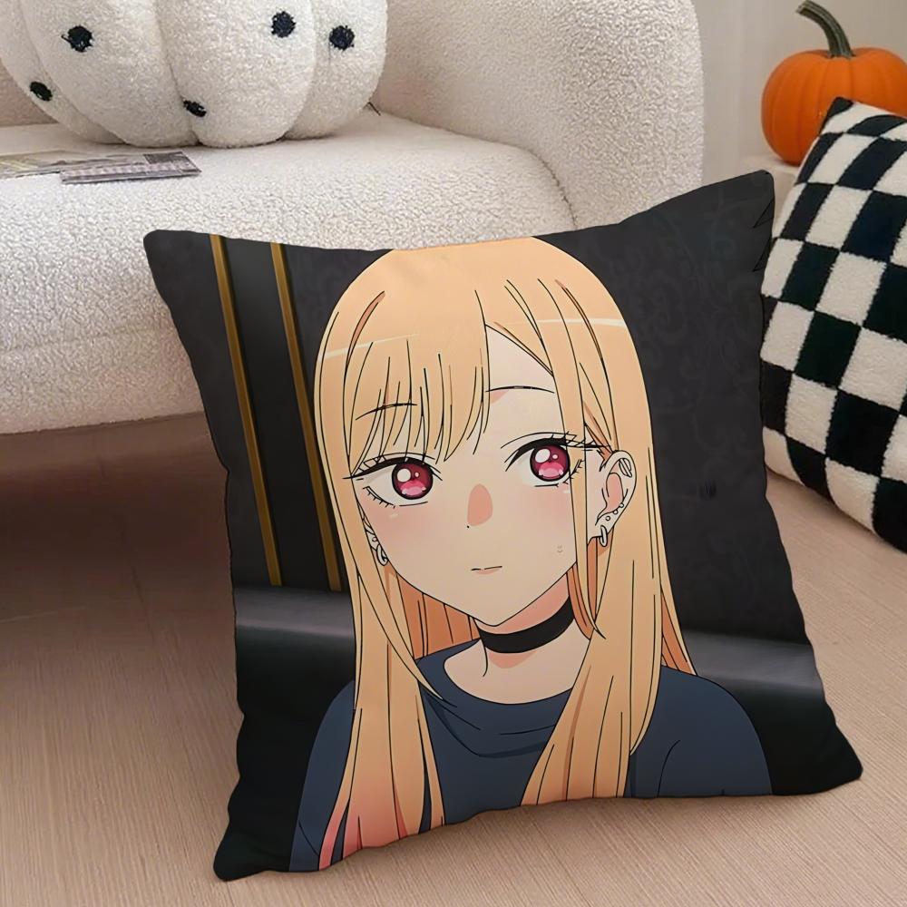KKitagawa Marin Cushion Cover Throw Pillow Cover Hidden Button Durable Polyester Chair Cushion