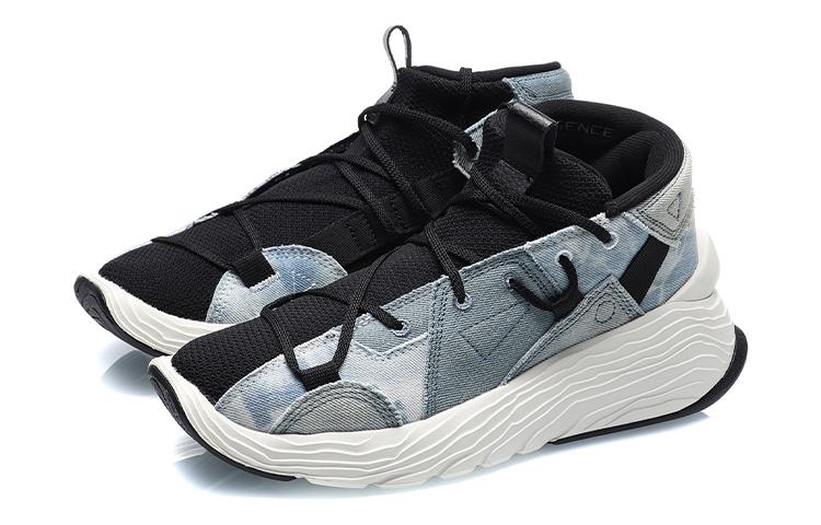 Li Ning Essence Enlightenment Kung Fu Winterized Low Top Basketball Shoes Women's Black Blue AGBQ084-4