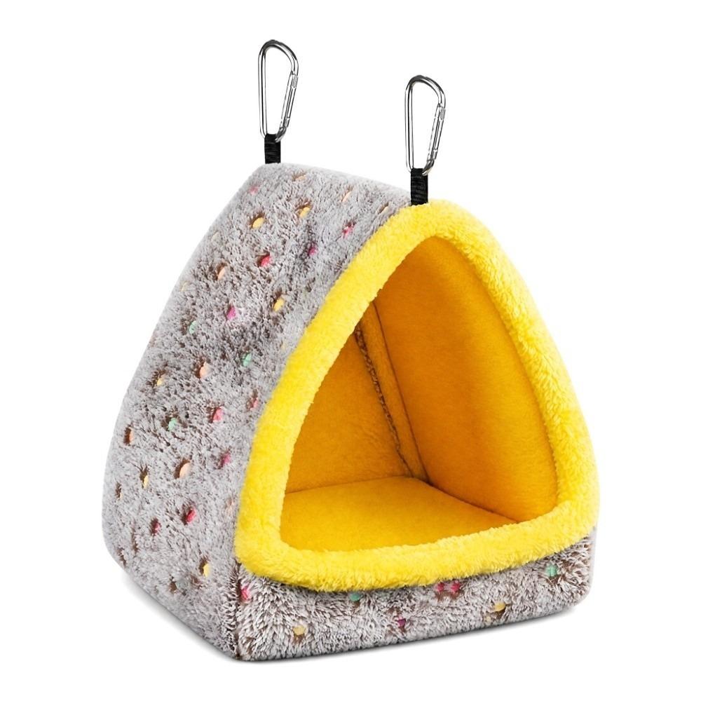Plush Material Bird Hammock House Support Board Plush Bird Bedding Bird Roost House For Parrot