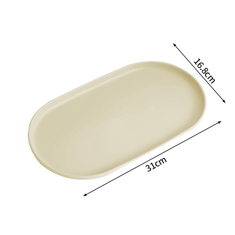 Nordisches Dekotablett Mehrfarbig Ovales Aufbewahrungstablett Lebensmittel Früchte Schmuckteller Serviertabletts Abendessen Küchenzubehör