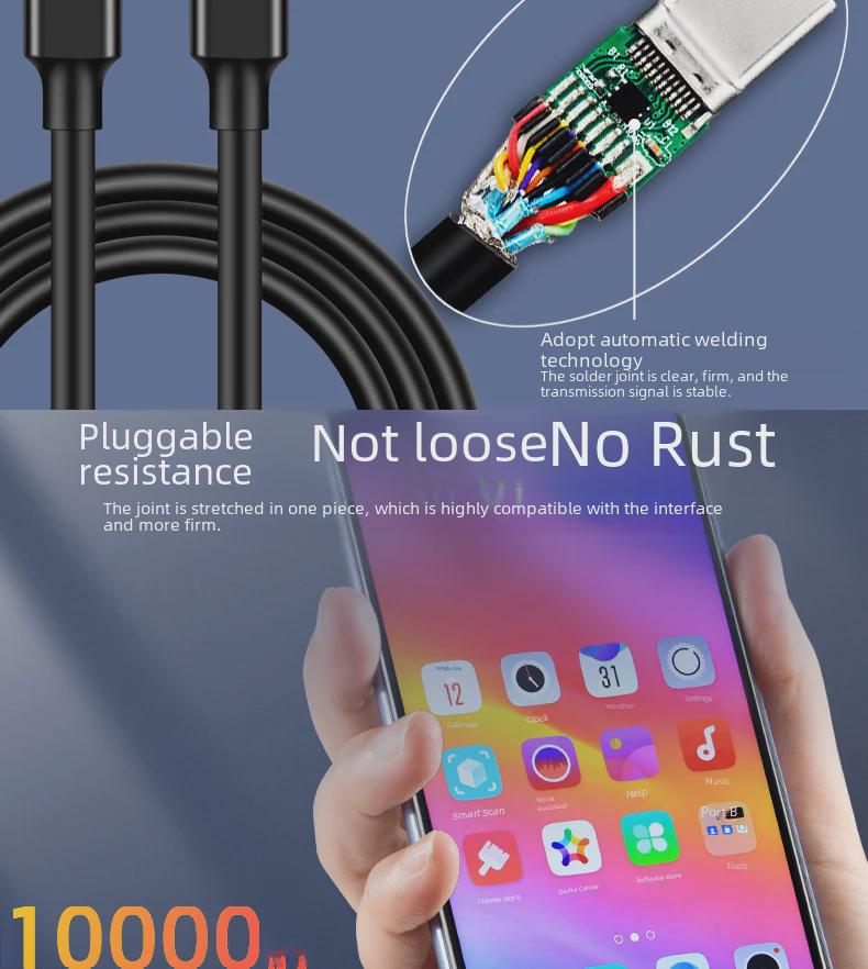 Type-C To Type-C USB3.2 Gen2x2 Male Cable, 100W PD Fast Charging, 4K Projection.