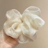 Retro Mesh Large Intestine Hair Band Women'S High-Grade Sensual Low Ponytail Flower Hair Rope High Elasticity Durable Hair Tie Rope