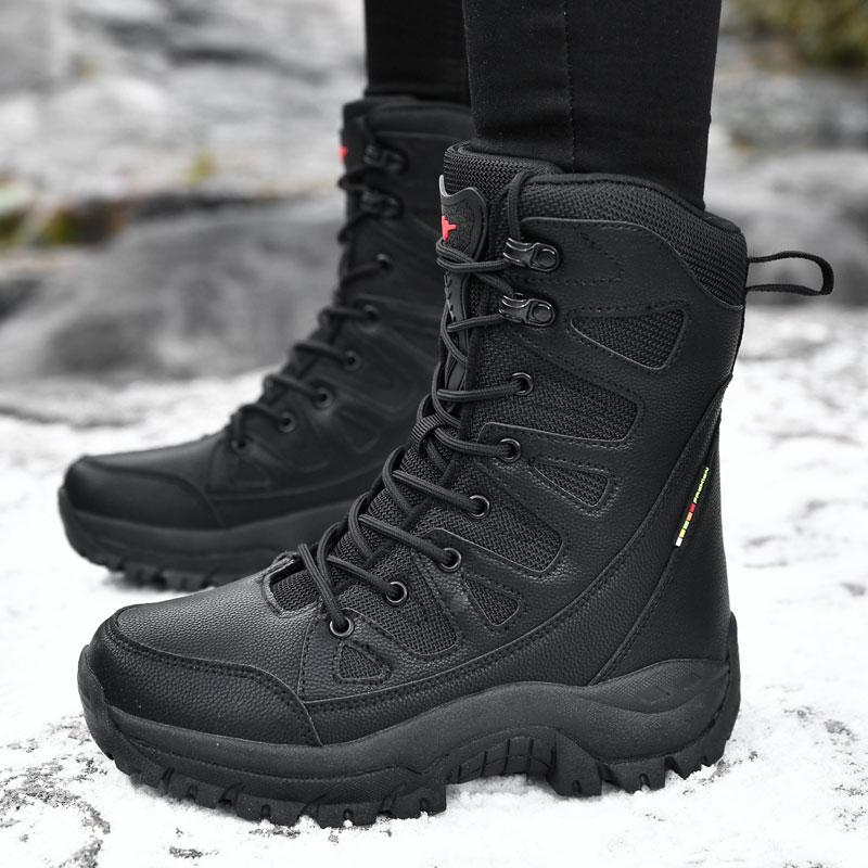 Comfort Beige Outdoor Hiking Boots Couple Men Trekking Shoes Women Big Size Military Tactical Boots For Men Hiking Sheos Snow Bo