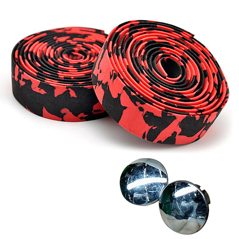 2Pcs Eva Bicycle Handlebar Tape Cycling Mountain Bike Handle Belt Reflective Wrap Road Bike Belt With Bar Plugs