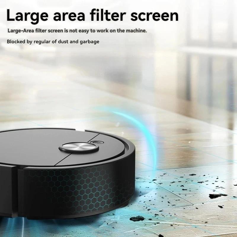 3- In-1 Smart Sweeping Robot 4000 Pa Vacuum Cleaner Strong Suction Easy To Use Suitable for Hard Floors Pet Hair Carpets