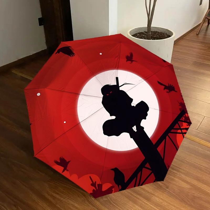 1 Stück NARUTO Automatischer Klappschirm - Kompaktes 8-Rippen-Design, Langlebiger Kunststoff & Eisen, Leicht für den täglichen Gebrauch im Freien, a0929196