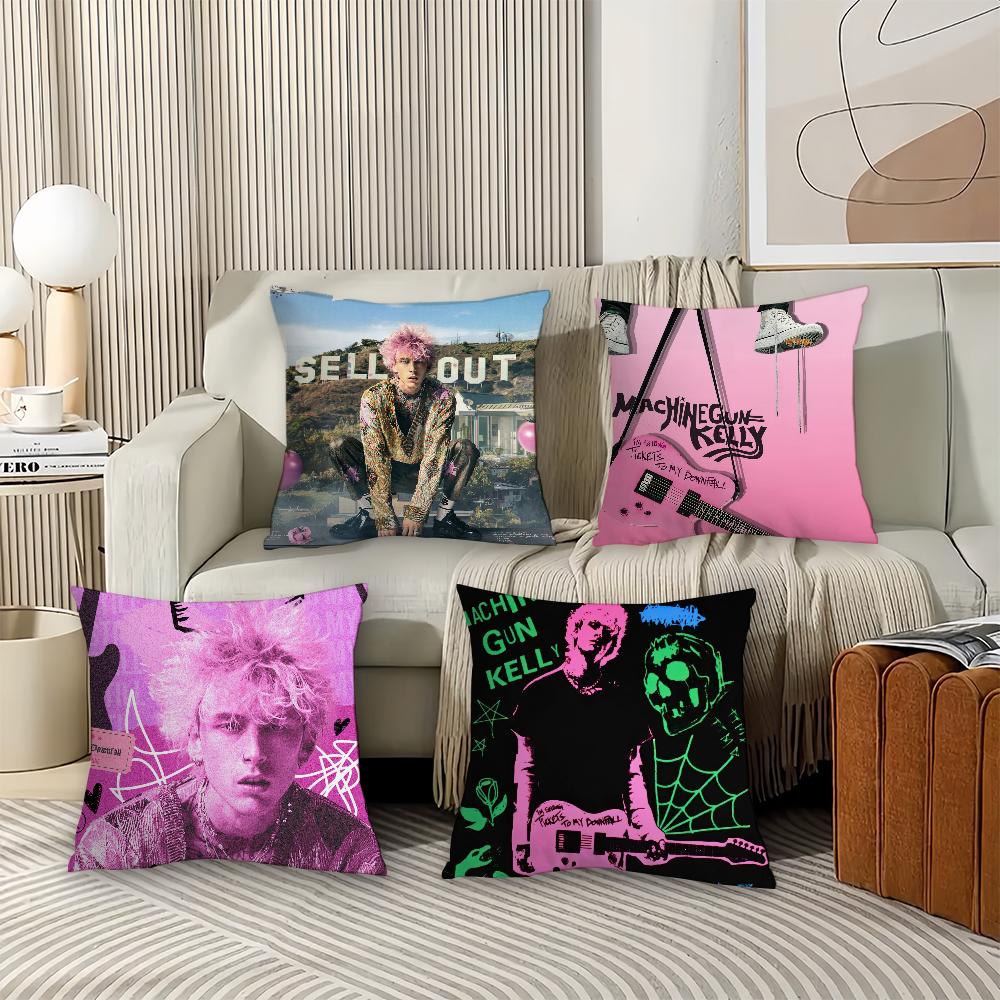 Singer M-Machine Gun K-Kelly Pillow Case Office Cushions Suitable For Sofa Car Decorative Cushion Cover