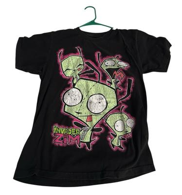 Vintage Style Nickelodeon INVADER ZIM GIR T-Shirt MENS MEDIUM Unisex T-Shirt