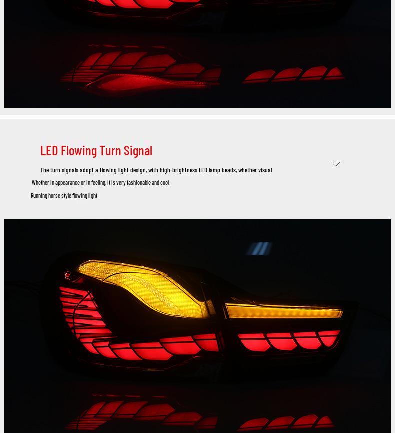 BMW 4 Series F32 F36 LED Taillight Mod: Dragon Scale Daytime, Reversing, and Brake Lights Assembly