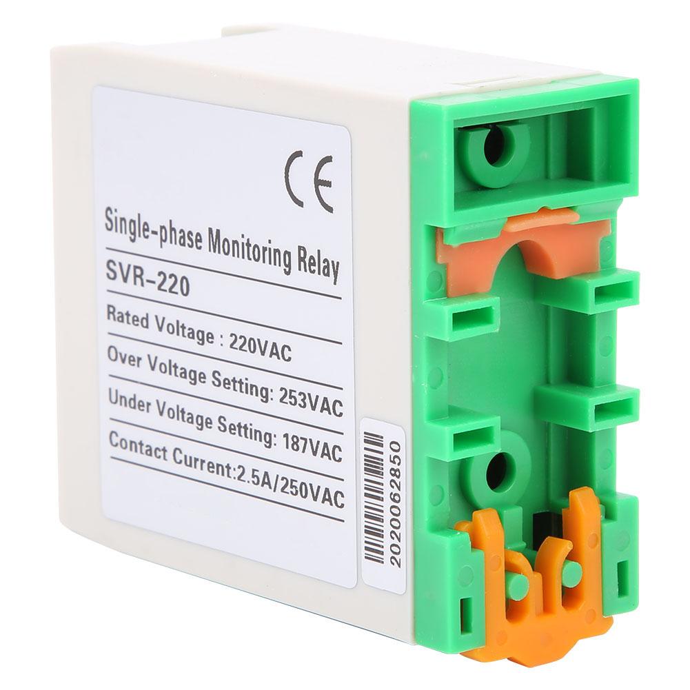 SVR220 SinglePhase Voltage Monitoring Relay 3LEDs Overvoltage Undervoltage Protection Device