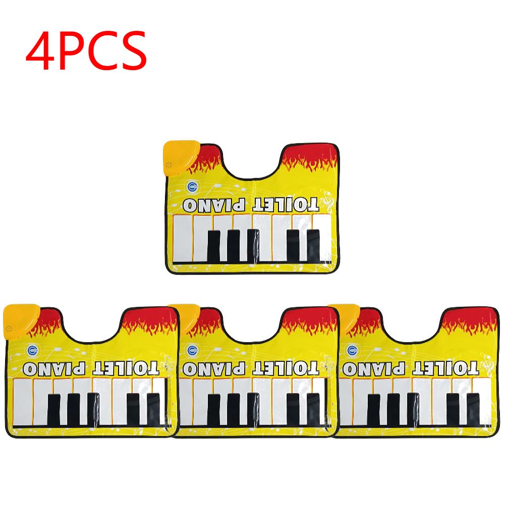 1-5Pcs Toilet Piano Mat Bathroom Funny Toe Music Keyboard Toilet Floor Mat Potty Piano Sounding Bathroom Rug for Home Bathroom