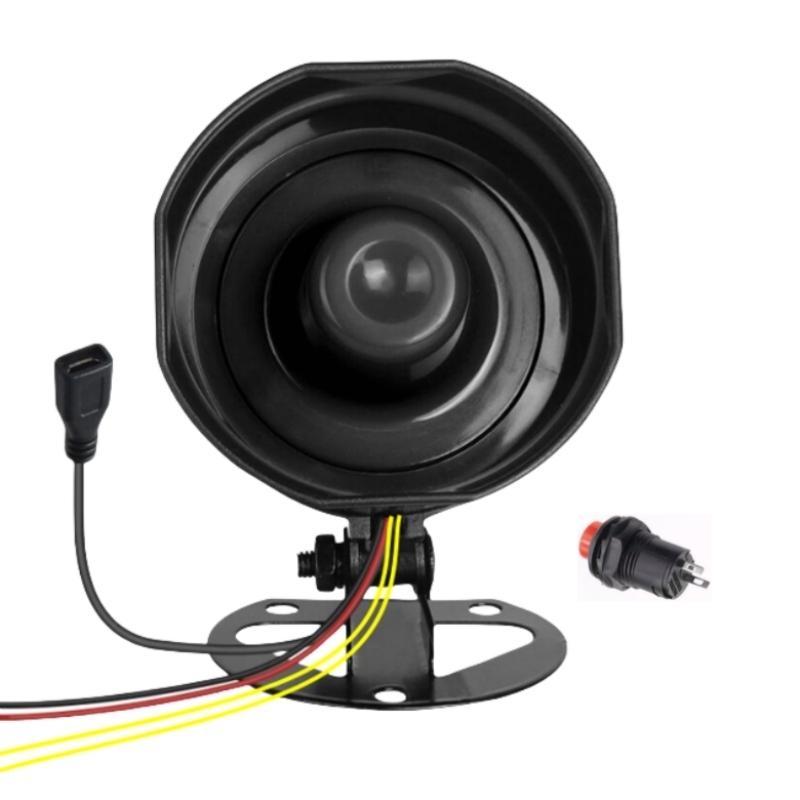 One Button Triggered Musical Car Horn Programmable MP3 Siren Horn Customizable Sound Car Horn Loudspeaker