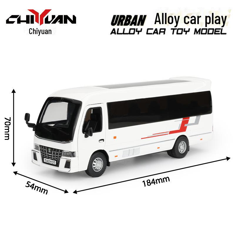 1/32 Scale Alloy Bus Model Toy with Sound and Light - Pull Back Action, Cake Decoration 