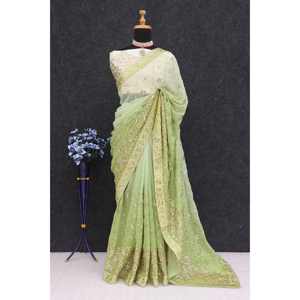 Nowa designerska odzież imprezowa z koralikami z cekinami 7 mm na sari