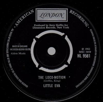 7inch Record LITTLE EVA  The LocoMotion HL9581 LONDON UK Rock Used
