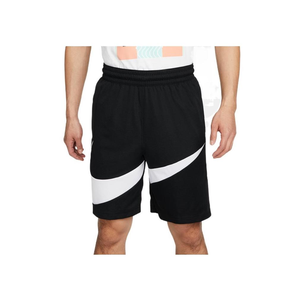 Nike Colorblock Large Logo Print Elastic Waist Casual Shorts Men Bottoms Black DQ1169-010