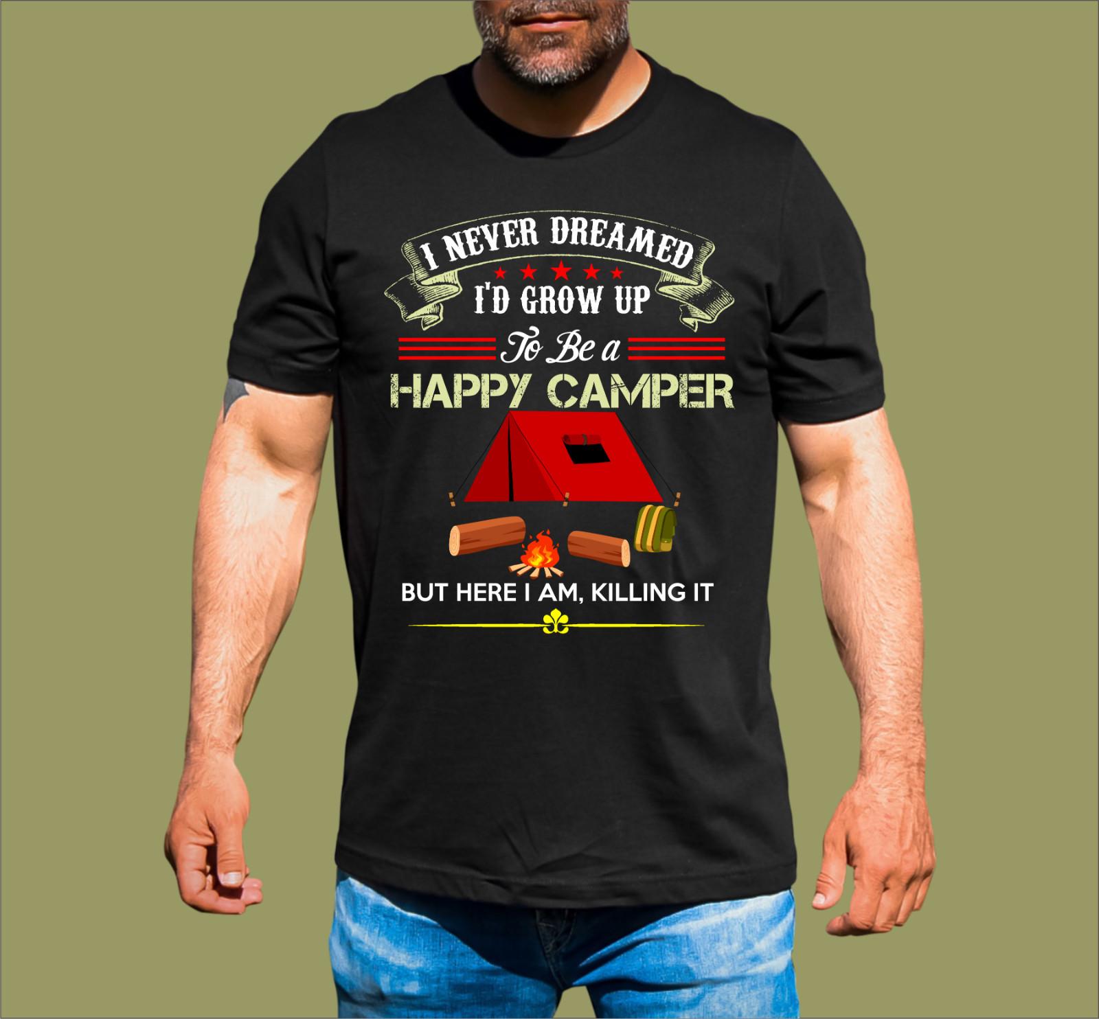 HAPPY CAMPER T-SHIRT S