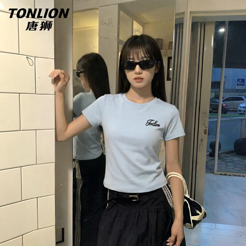 TonLion Women's Slim-Fit Letter Graphic Short Sleeve T-Shirt