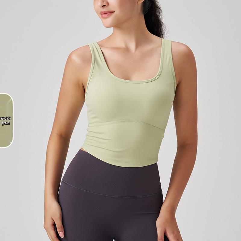 

Women s High-End Pilates Sports Bra with Beautiful Back and Fixed Cup for Outdoor Yoga M