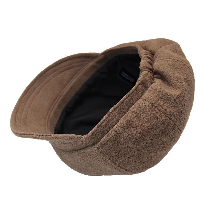 Autumn and Winter Retro Octagonal Hat Female British Newsboy Hat Showing Face Small Painter Hat Solid Color Versatile Short Brim Beret Cap