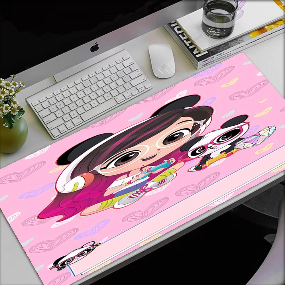Luluca Panda Theme Mouse Pad, Non Slip Rubber Base, Multifunctional Office & Home Decor, Perfect for Workspace Personalization.