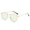 Fashion Anti-Blue Light Color-Changing Glasses, Men'S And Women'S New Metal Tide Glasses Frames, Men'S And Women'S Retro Color-Changing Flat Glasses
