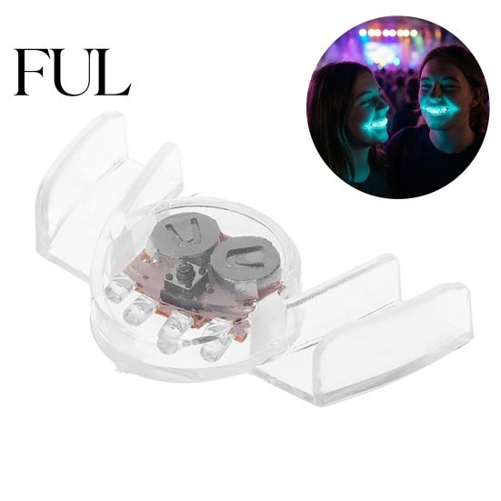 Funny Halloween Costume Accessories LED Light Up Mouth Guard, Flashing Glow Teeth Toy, for Rave Cosplay Party Glowing Braces, Novelty Prank