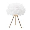 Feather Table Lamp Adjustable Color Brightness Rechargeable Touch Control Decoration Night Light