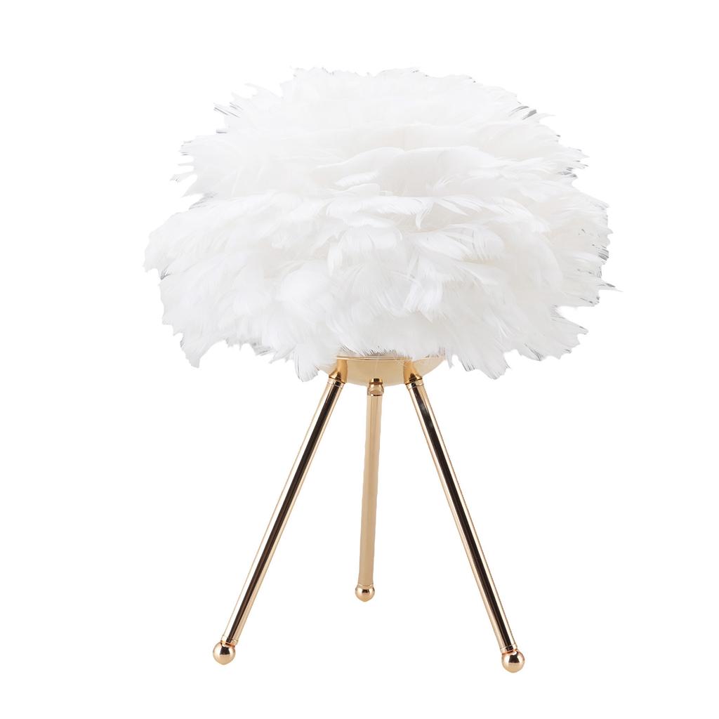 Feather Table Lamp Adjustable Color Brightness Rechargeable Touch Control Decoration Night Light