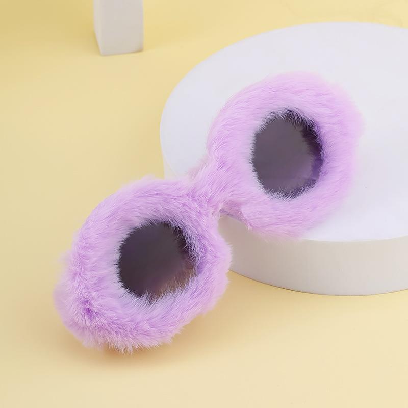 Kajila Round Frame Plush All-Inclusive Sunglasses Women'S Sunglasses Women'S Glasses Sunglasses