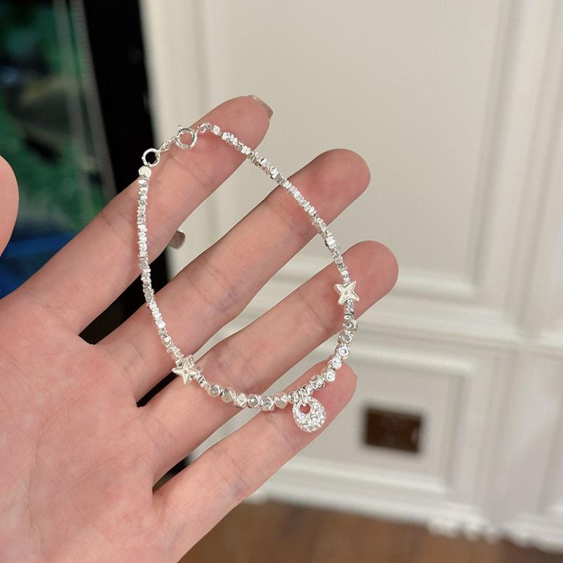 

Creative Hammer style Full Star silver 925 Bracelet for Women s New in Shattered Small Star bangles Party Jewelry