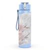 1PC Pale White Lily Flower Art Print 750ml Color Plastic Sports Water Bottle Leakproof Flip Straw Lid Suitable for Sports Office Home Use