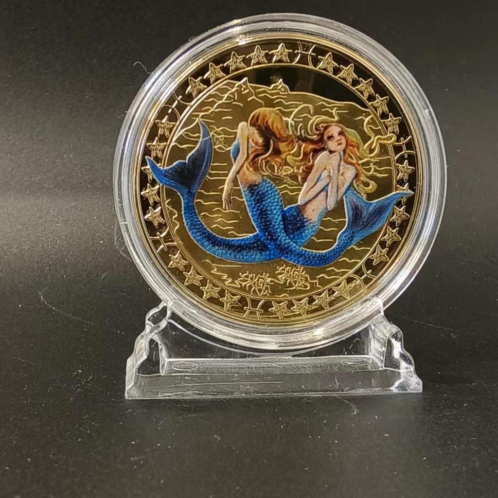 Gold-Plated Scorpio, Gemini, and Libra Zodiac Medallion Set