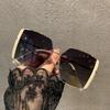 2022 Korean Large Frame Square Sunglasses for Women - Sun Protection & Street Style