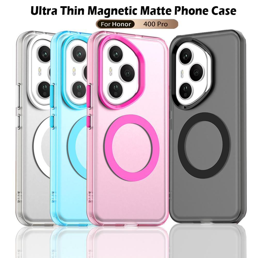 Magsafe Matte Phone Case For Honor 400 400 Pro 400 Lite 300 Protective Case Magnetic Wireless Charging Shockproof Back Cover