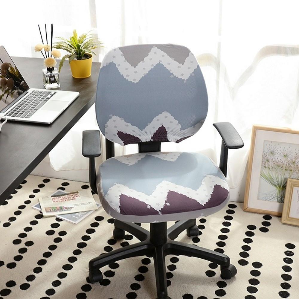 Anti-dust Office Chair Cover Removable Armchair Slipcovers Fashion Split Seat Cover