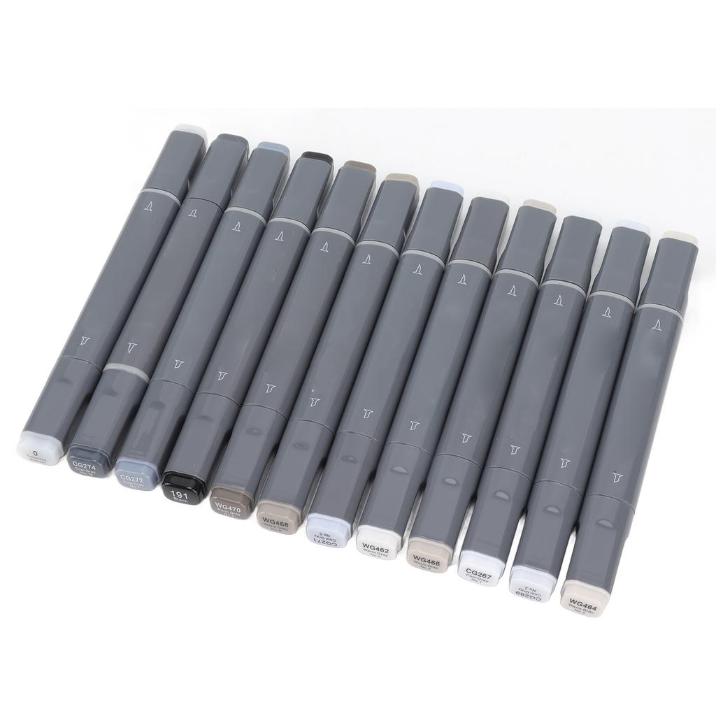 12 Pcs Acrylic Paint Markers Environmentally Friendly Safe Wide Applications Double Ended Markers Set