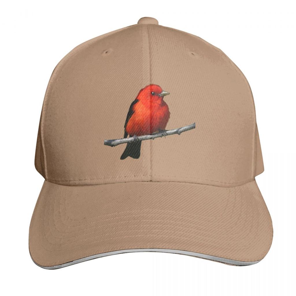 Scarlet Tanager Baseball Cap Summer Beach Travel Streetwear Hip Hop Trendy Vintage Retro Embroidered