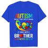 Men's T-shirts Autism Mom Dad Clothing Autism Awarenes Family Tshirts Short Sleeve Clothes Family Matching Clothing Unisex Tees