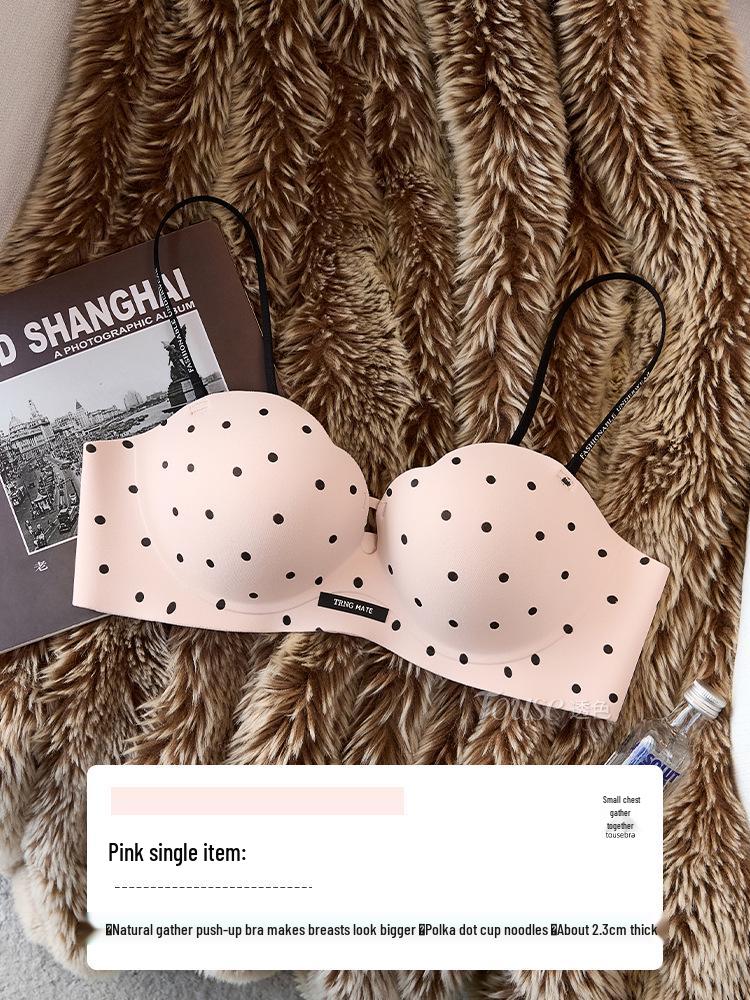 Women's Push-Up Bra for Small Chests: Anti-Sagging, Seamless, Criss-Cross Back, Side Bust Support