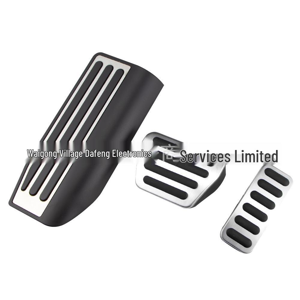 Stainless Steel Accelerator Pedal Rest for Range Rover Evoque 13-17, Sport 14-17, and Discovery 5.