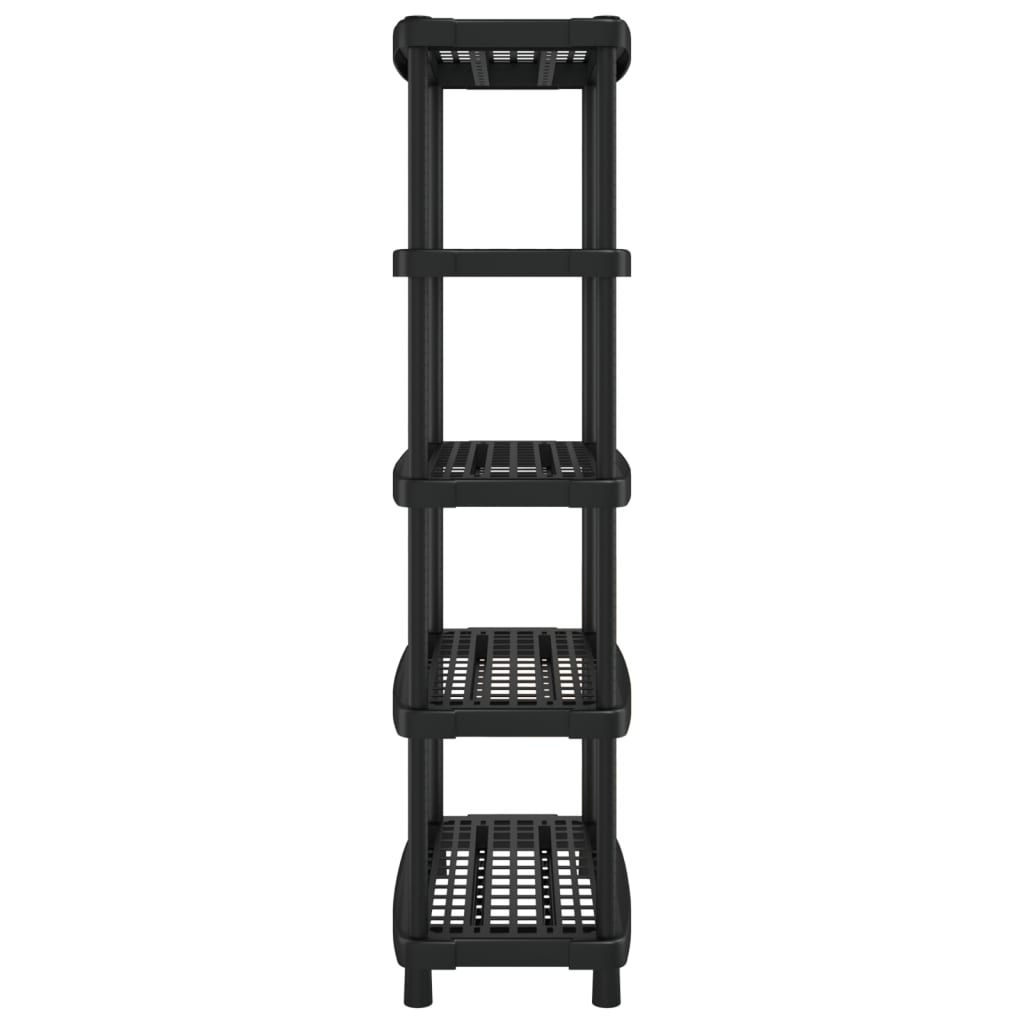 Storage Shelf 5 Shelves Black 93.5 x 45.5 x 194.5 cm PP