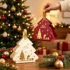 5pcs Cardboard Candy Gift Box Carry Handle Party Favor Box  For Christmas Party