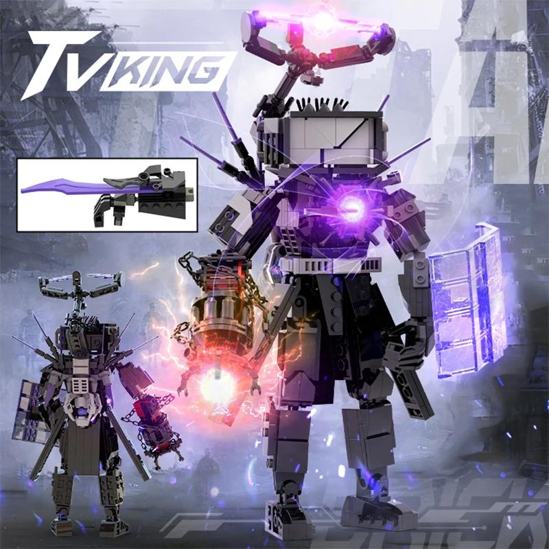 Skibidi Toilet Titan TV Man Speakerman Horror Game Bosses Camara Building Block Cartoon Doll Model Kids Birthday Halloween Gift