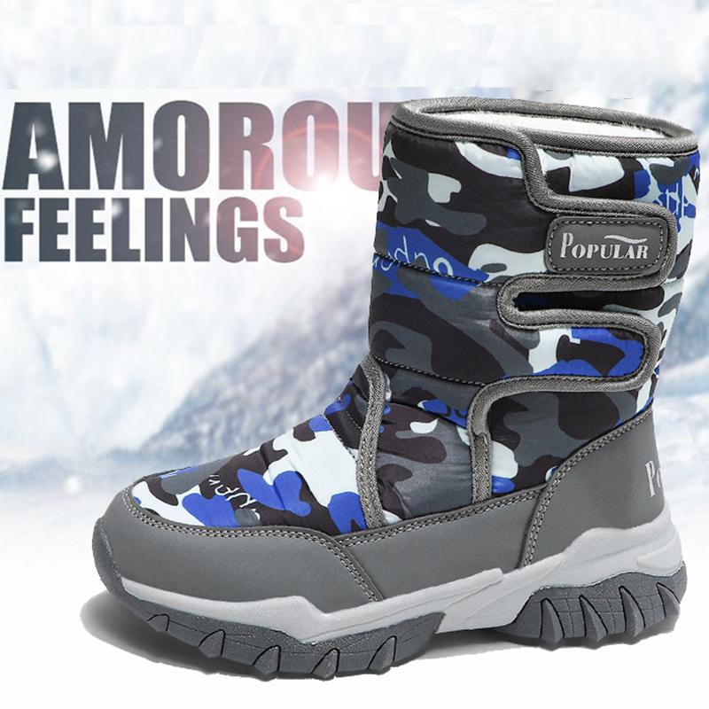 Podzim a zima 2024 Chlapecké/dívčí venkovní teplé dětské sněhule Velká velikost 31-40