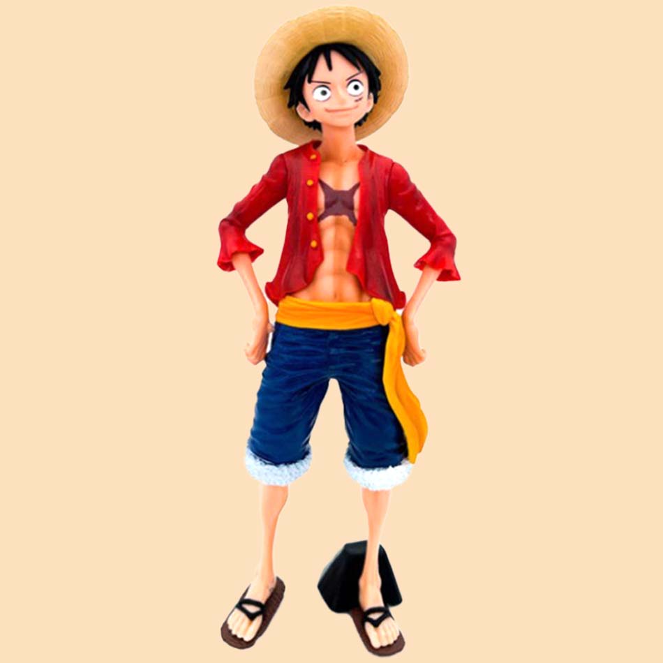 One Piece Anime Figure Confident Smiley Luffy Three Form Face Changing Action Figurine Doll PVC Model Toys Collection Gifts