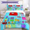 Numberblocks Bettwäsche-Set Atmungsaktiver Bettbezug mit Kissenbezügen Heimdekoration Geburtstagsgeschenk