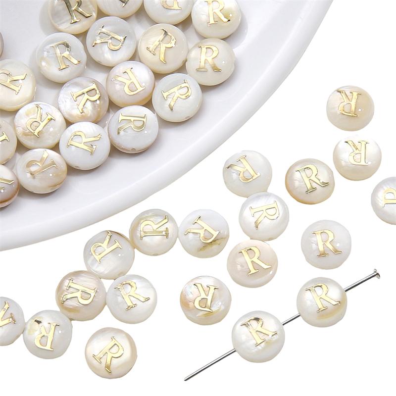 Naturmuschel Doppelseitige Heißprägung Digitale Perlen Für DIY Halskette Armband Ohrringe Schmuckherstellung