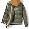 Winter new trend stand-up collar casual leather jacket cotton clothes men's short fashion versatile thickened warm jacket trendy brand